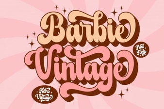 Barbie Vintage Font Design Ideas and Uses