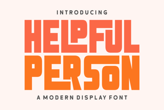 Helpful Person Font Design Ideas