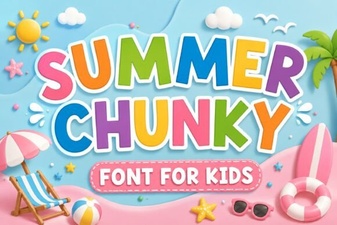 Summer Chunky Font Design Ideas for Bold Typography Projects